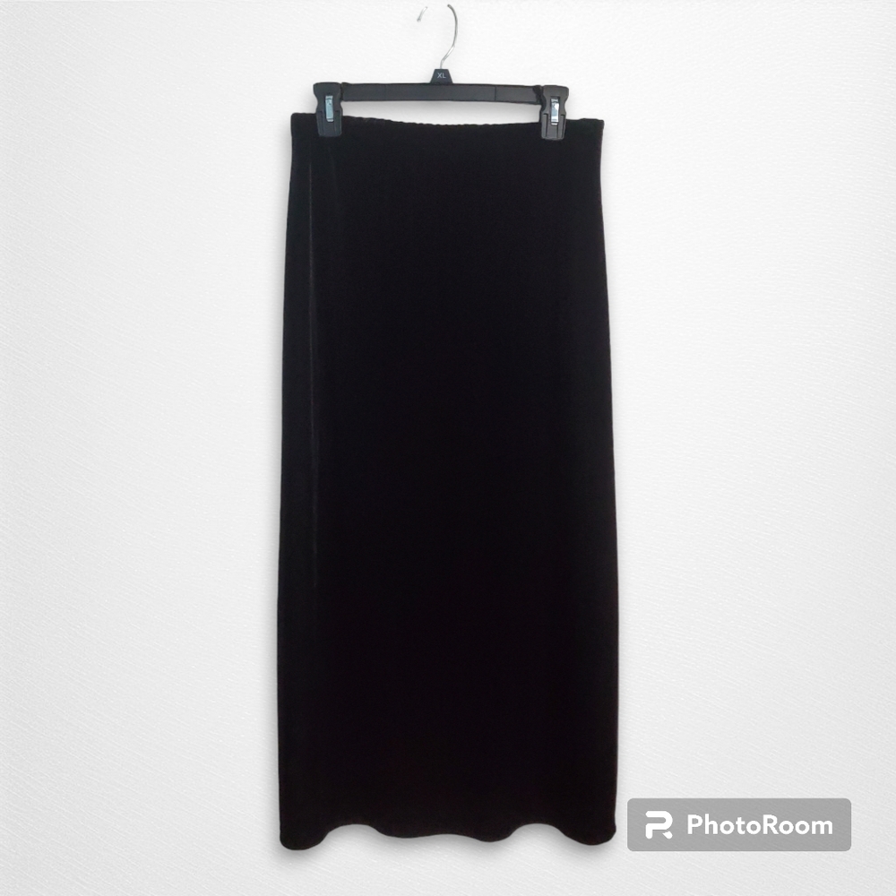 Style & Co black velvet maxi skirt, size M - Picture 1 of 8